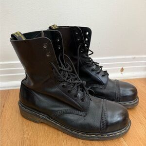 Vintage Dr Martens 10 Eye Steel Toe Made In England Boots 🇬🇧